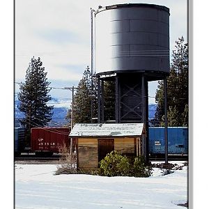 Black Butte Water Tower and SP Building