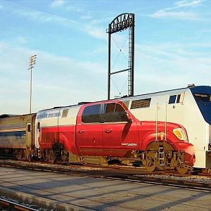 Special Amtrak Toyota Tundra Paint Scheme!