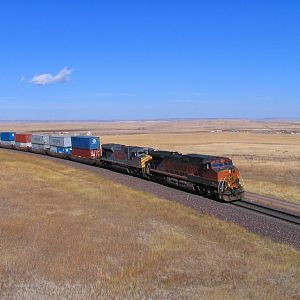 Eastound Stack Train at Blacktail Montana