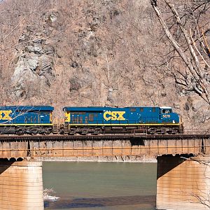 Light Units Eastbound at Harpers Ferry
