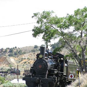 Backing out of Virginia City