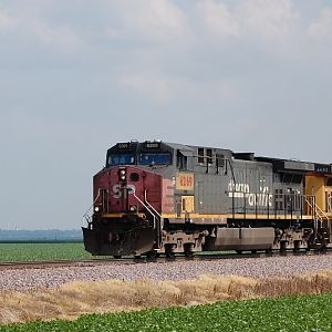 Detoured coal train