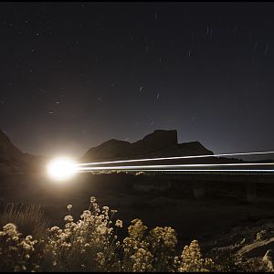 Starry night at Mormon Rocks