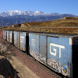 GT Boxcars on Cajon Pass
