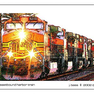 eastbound harbor train in fullerton, california