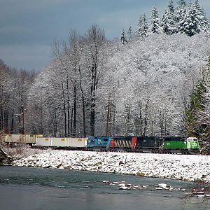 Z train in Fresh Snow