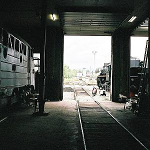 A view out from the enginehouse