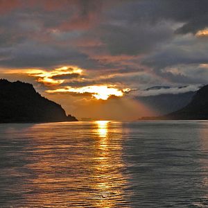 Sunrise in The Columbia River Gorge