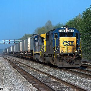CSX #8615 Leads a Westbound CSX TV Train