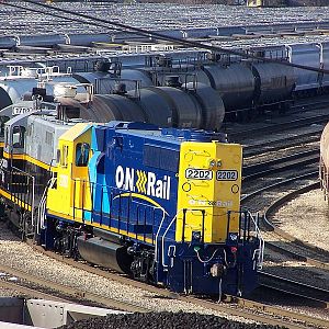 Ontario Northland 2202 at the EJ&E Yard in Joliet