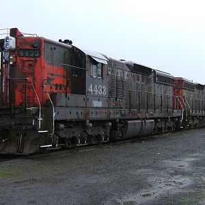 Old SP 4433 at rest in Independence, OR 1/21/06
