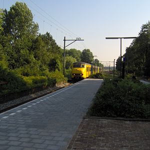 Train to Haarlem passes Bloemendaal NL