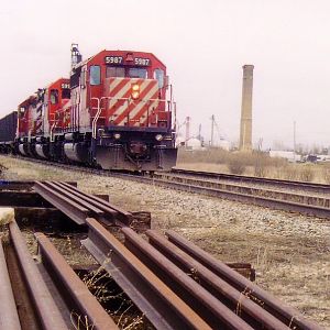 Freight Train and Rails