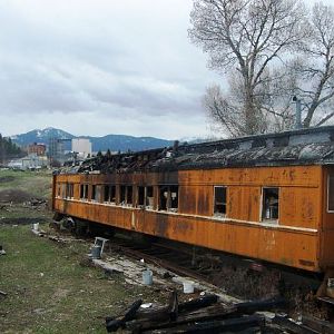 Burnt Rail Car