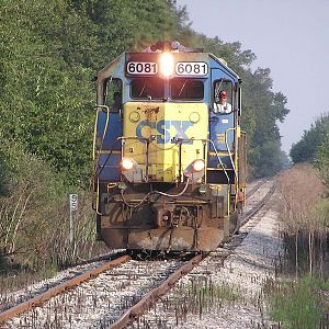 CSX GP40-2 6081 heads through Monticello