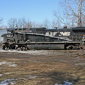 NS #9914 waits to be removed after a collision Feb 21