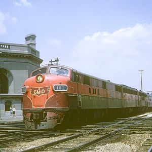 GM&O E-7 #102, Joliet, IL, July 11, 1965, photo by Chuck Zeiler
