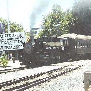 Granite Rock 10 coming into Sacramento Railfair in 1999