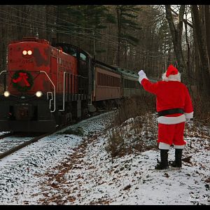 Stopping to pick up Santa!