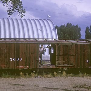 D&RGW #3633, Aztec, NM, August 21, 1965, photo by Chuck Zeiler