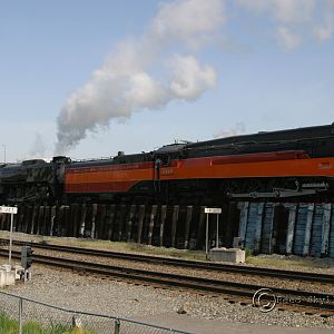 UP 844 and SP 4449 Doubleheader