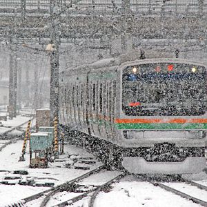 Aim at Omiya station in snow #1