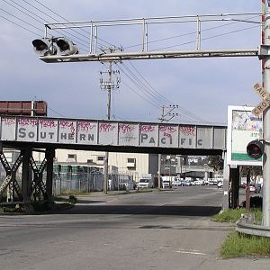 Southern Pacific Girder Bridge and Crossing Gate