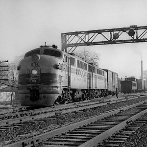 CB&Q FT #110D, Naperville, IL, Dec. 28, 1963, photo by Chuck Zeiler