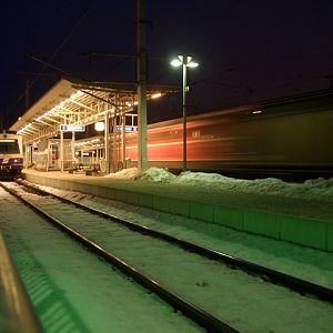 Freight train passing Mdling (Vienna)