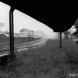 Metra Commuter Train passing the remains of the Englewood Depot