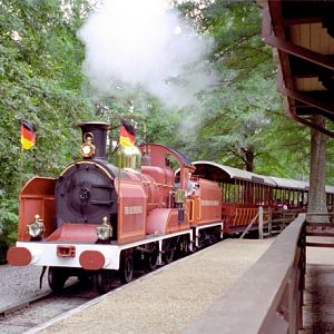 Busch Gardens red train
