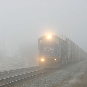 13N rolling through dense fog