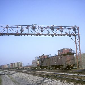 CB&Q NE7 13945, Naperville, IL, April  27, 1965, photo by Chuck Zeiler