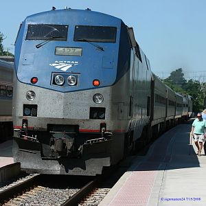 Amtrak 365 pulls out of Niles heading for Chicago