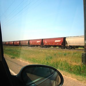 Grain train from a car