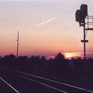 sunset on the cn rails