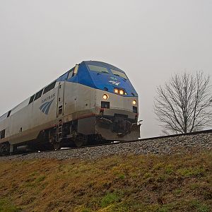 Amtrak in the Fog