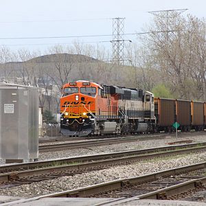 WB BNSF coal train ES44AC No. 6273  on CSX at Dolton, IL
