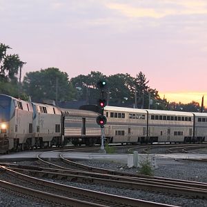 Amtrak 29 Capital Limited pulls into the Elkhart depot