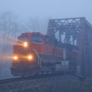 Westbound in the fog