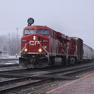 CP 8855 heading east out of Elkhart