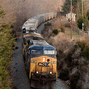 Hopper Train Westbound Through Crozet, VA