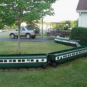 Our Train in the front yard