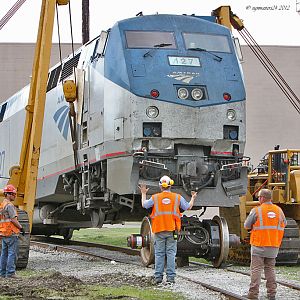 Amtrak #127 repair Dowagiac