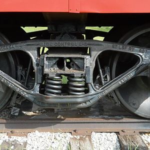 Undercarriage detail, Frisco #1150 Caboose