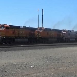 BNSF Trackage Rights Train At Roseville