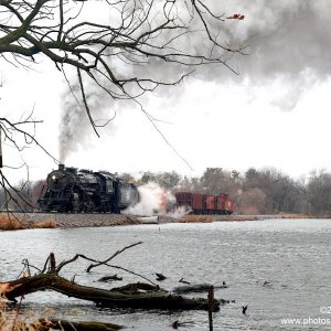 Soo Line 2-8-2 1003 at Beaver Dam, Wisconsin