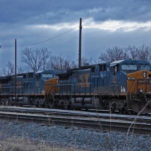 CSX Units in the sunset