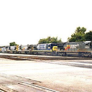 1 Chessie, 2 Family Lines, 1 Seaboard, 4 CSX and 1?