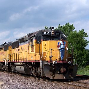 UP 1216 Leading Rock Train